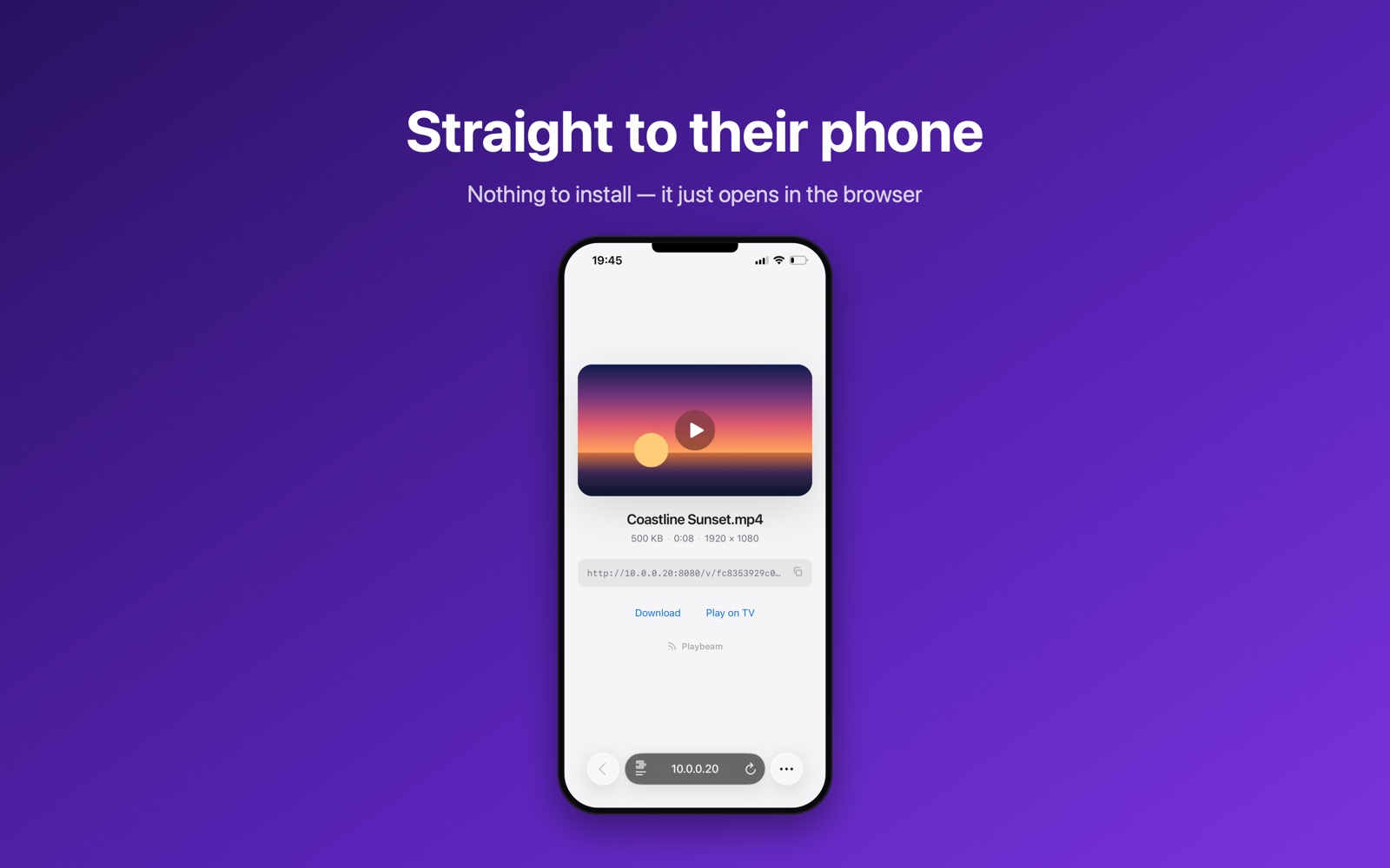 The watch page open on an iPhone